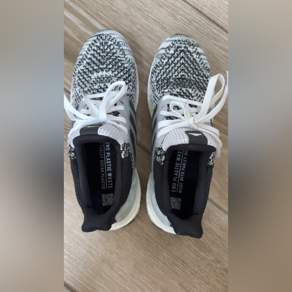 Adidas Ultra Boost Monochrome Knit Running Shoes - Picture 6 of 10
